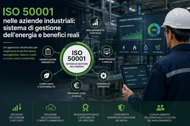 ISO 50001 cos’è vantaggi aziende industriali